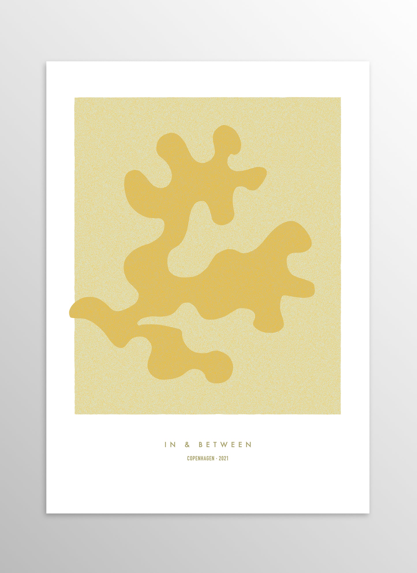 Art print of maple oak leaf and background.