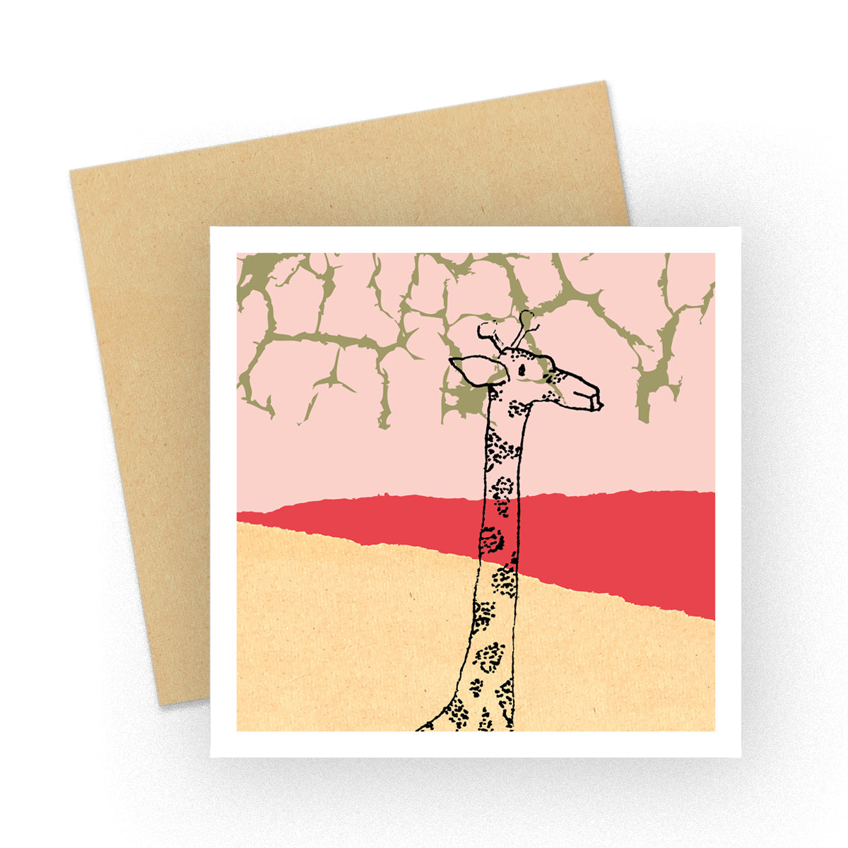 Animal Fun Giraffe Greeting Card